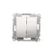 Simon 54 WMDL-07020x-043 Connecteur double en croix sans pictogramme (module) 10AX, 250 V~, connecteurs rapides ; argent mat