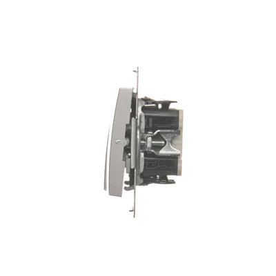 Simon 54 WMDL-07020x-043 Connettore a doppia croce senza pittogramma (modulo) 10AX, 250V~, connettori rapidi; argento opaco