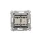 Simon 54 WMDL-07020x-048 Doppelkreuzstecker ohne Piktogramm (Modul) 10AX, 250V~, Schnellverbinder; anthrazit