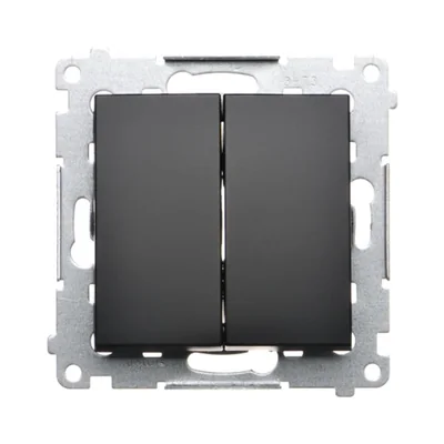 Simon 54 WMDL-07020x-049 Connettore a doppia croce senza pittogramma (modulo) 10AX, 250V~, connettori rapidi; nero