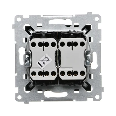 Simon 54 WMDL-07020x-049 Connettore a doppia croce senza pittogramma (modulo) 10AX, 250V~, connettori rapidi; nero