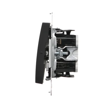 Simon 54 WMDL-07020x-049 Doppelkreuzstecker ohne Piktogramm (Modul) 10AX, 250V~, Schnellverbinder; schwarz