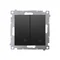 Simon 54 WMDL-0702xx-049 Connettore a doppia croce (modulo) 10AX, 250V~, connettori rapidi; nero