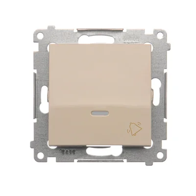 Simon 54 WMDL-091x2x-041 Bouton de sonnette avec rétroéclairage LED (module) 16AX, 250 V~, bornes à vis ; crème