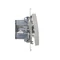 Simon 54 WMDL-091x2x-043 Bell button with LED backlight (module) 16AX, 250V~, screw terminals; matt silver