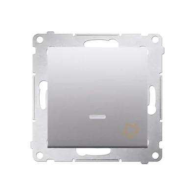 Simon 54 WMDL-091x2x-043 Klingelknopf mit LED-Hintergrundbeleuchtung (Modul) 16AX, 250V~, Schraubklemmen; matt silber
