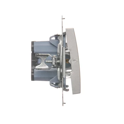 Simon 54 WMDL-091x2x-043 Klingelknopf mit LED-Hintergrundbeleuchtung (Modul) 16AX, 250V~, Schraubklemmen; matt silber