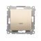 Simon 54 WMDL-091x2x-044 Bouton de sonnette avec rétroéclairage LED (module) 16AX, 250 V~, bornes à vis ; or mat