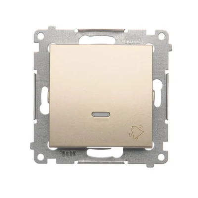 Simon 54 WMDL-091x2x-044 Pulsante campanello con retroilluminazione a LED (modulo) 16AX, 250V~, morsetti a vite; oro opaco