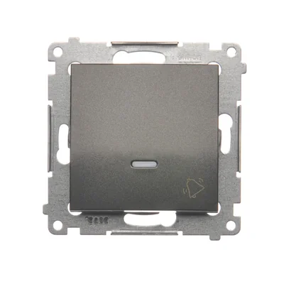 Simon 54 WMDL-091x2x-048 Bell button with LED backlight (module) 16AX, 250V~, screw terminals; anthracite