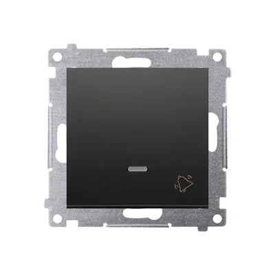 Simon 54 WMDL-091x2x-049 Bell button with LED backlight (module) 16AX, 250V~, screw terminals; black