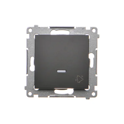Simon 54 WMDL-091x2x-049 Bell button with LED backlight (module) 16AX, 250V~, screw terminals; black