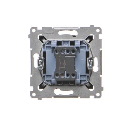 Simon 54 WMDL-091x2x-049 Klingelknopf mit LED-Hintergrundbeleuchtung (Modul) 16AX, 250V~, Schraubklemmen; schwarz
