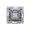 Simon 54 WMDL-0P03xx-049 Bouton-poussoir unique, sans pictogramme (module), 10AX, 250 V~, connecteurs rapides ; noir