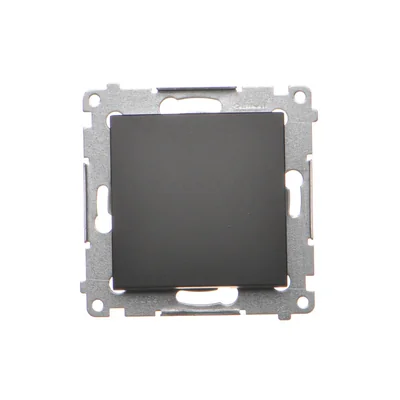 Simon 54 WMDL-0P03xx-049 Single push-button, no pictogram (module), 10AX, 250V~, quick-connectors; black