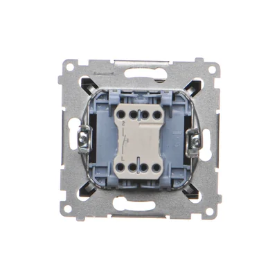 Simon 54 WMDL-0P03xx-049 Single push-button, no pictogram (module), 10AX, 250V~, quick-connectors; black