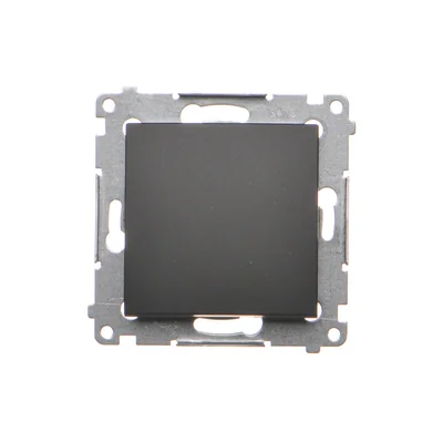Simon 54 WMDL-0P0x2x-049 Single push-button, no pictogram (module), 16AX, 250V~, screw terminals; black