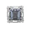 Simon 54 WMDL-0P0x2x-049 Single push-button, no pictogram (module), 16AX, 250V~, screw terminals; black
