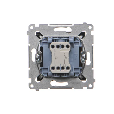 Simon 54 WMDL-0P1xx2-049 Double push-button without pictogram (module) 10AX, 250V~, quick connectors; black