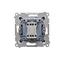 Simon 54 WMDL-0P1xx2-049 Double push-button without pictogram (module) 10AX, 250V~, quick connectors; black
