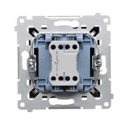 Simon 54 WMDL-0PR3xx-049 Einzelner Unterbrechungstaster ohne Piktogramm (Modul) 10AX, 250V~, Schnellanschlüsse; schwarz