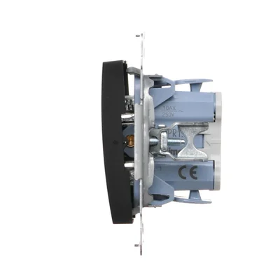 Simon 54 WMDL-0PR3xx-049 Single break button without pictogram (module) 10AX, 250V~, quick connectors; black