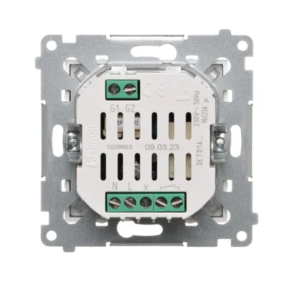 Simon 54 WMDR-17xxx1-011 Programovatelný termostat s displejem s interním/externím teplotním senzorem, bez sondy (modul) 16(2) A, 230V~; bílý
