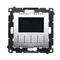 Simon 54 WMDR-17xxx1-043 Programmierbarer Thermostat mit Display und internem/externem Temperatursensor, ohne Sonde (Modul) 16(2) A, 230 V~; matt silber