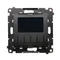 Simon 54 WMDR-17xxx1-049 Programmable thermostat with display with internal/external temperature sensor, without probe (module) 16(2) A, 230V~; black