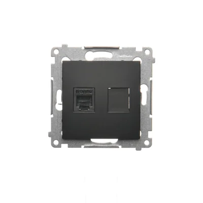 Simon 54 WMDT-0010xx-049 Single RJ12 telephone socket (module); black