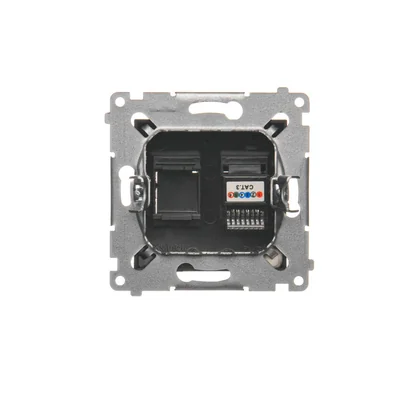 Simon 54 WMDT-0010xx-049 Single RJ12 telephone socket (module); black