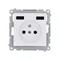 Simon 54 WMDW-001111-011 Presa con caricatore integrato 2xUSB (modulo), 2,1 A, 5 V CC, 230 V; bianca Ritirato dall'offerta - fino ad esaurimento scorte