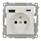 Simon 54 WMDW-001114-011 Enchufe con cargador USB C+A integrado (módulo), 2,1 A, 5 V CC, 230 V; blanco