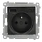 Simon 54 WMDW-001114-049 Steckdose mit integriertem USB-C+A-Ladegerät (Modul), 2,1 A, 5 V DC, 230 V; schwarz