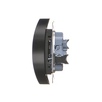 Simon 54 WMDW-00210M-049 Presa doppia con messa a terra e otturatori (modulo) 16A, 250V~, morsetti a vite; nera