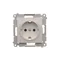 Simon 54 WMDW-03111x-011AB Enchufe Schuko con obturadores (módulo) 16A, 250V~, terminales de tornillo; blanco antibacteriano