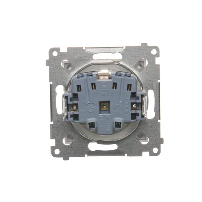 Simon 54 WMDW-03111x-011AB Enchufe Schuko con obturadores (módulo) 16A, 250V~, terminales de tornillo; blanco antibacteriano