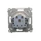 Simon 54 WMDW-03111x-011AB Enchufe Schuko con obturadores (módulo) 16A, 250V~, terminales de tornillo; blanco antibacteriano