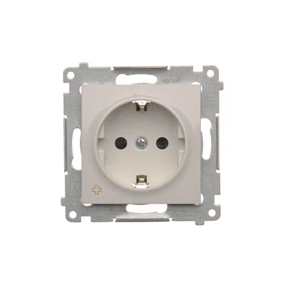 Simon 54 WMDW-03111x-011AB Schuko socket with shutters (module) 16A, 250V~, screw terminals; antibacterial white