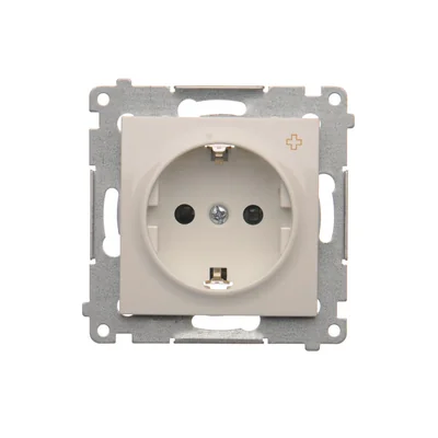 Simon 54 WMDW-03111x-011AB Schuko socket with shutters (module) 16A, 250V~, screw terminals; antibacterial white
