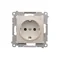Simon 54 WMDW-03111x-011AB Schuko socket with shutters (module) 16A, 250V~, screw terminals; antibacterial white