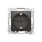 Simon 54 WMDW-03111x-049 Casquillo Schuko con obturadores (módulo) 16A, 250V~, terminales de tornillo; negro