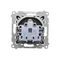 Simon 54 WMDW-03111x-049 Schuko socket with shutters (module) 16A, 250V~, screw terminals; black