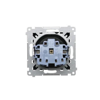 Simon 54 WMDW-50121x-049 Plug socket for IP44 version without gasket (module) 16A, 250V~, screw terminals, black *Frame gasket required