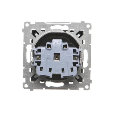 Simon 54 WMDW-53121x-049 Enchufe para versión IP44 sin junta (módulo) 16A, 250V~, terminales de tornillo, tapa transparente; negro *Se requiere junta de marco