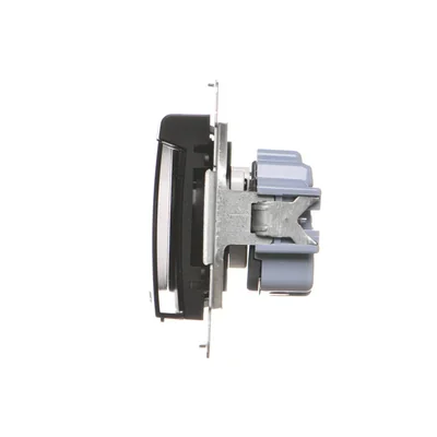 Simon 54 WMDW-53121x-049 Enchufe para versión IP44 sin junta (módulo) 16A, 250V~, terminales de tornillo, tapa transparente; negro *Se requiere junta de marco