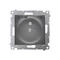 Simon 54 WMDW-53121x-049 Plug socket for IP44 version without gasket (module) 16A, 250V~, screw terminals, transparent flap; black *Frame gasket required
