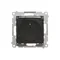 Simon 54 WMDW-53121x-049 Plug socket for IP44 version without gasket (module) 16A, 250V~, screw terminals, transparent flap; black *Frame gasket required