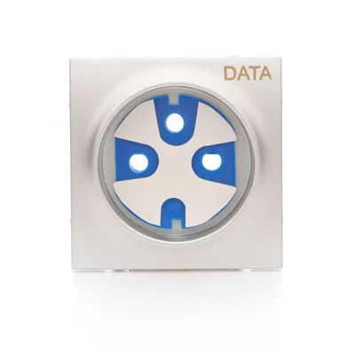 Simon 54 WMDW-P01111-043 Tapa + llave para conector DATA; plata mate