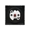 Simon 54 WMDW-P3121x-049 Socket cover for IP44 version with shutters, transparent flap; black *IP44 gasket for frame required